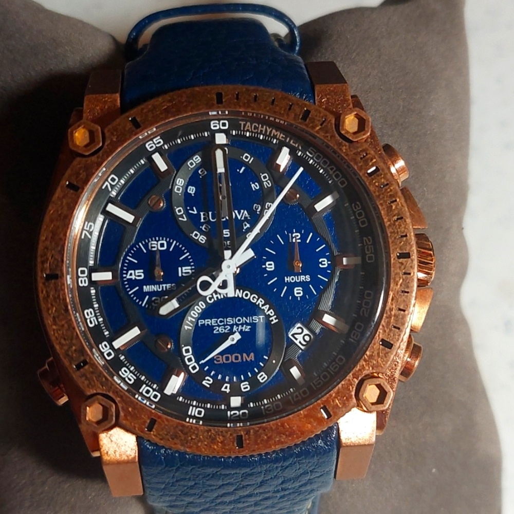 Bulova Precisionist Men's Watch - Bronze & Blue!!!!!
